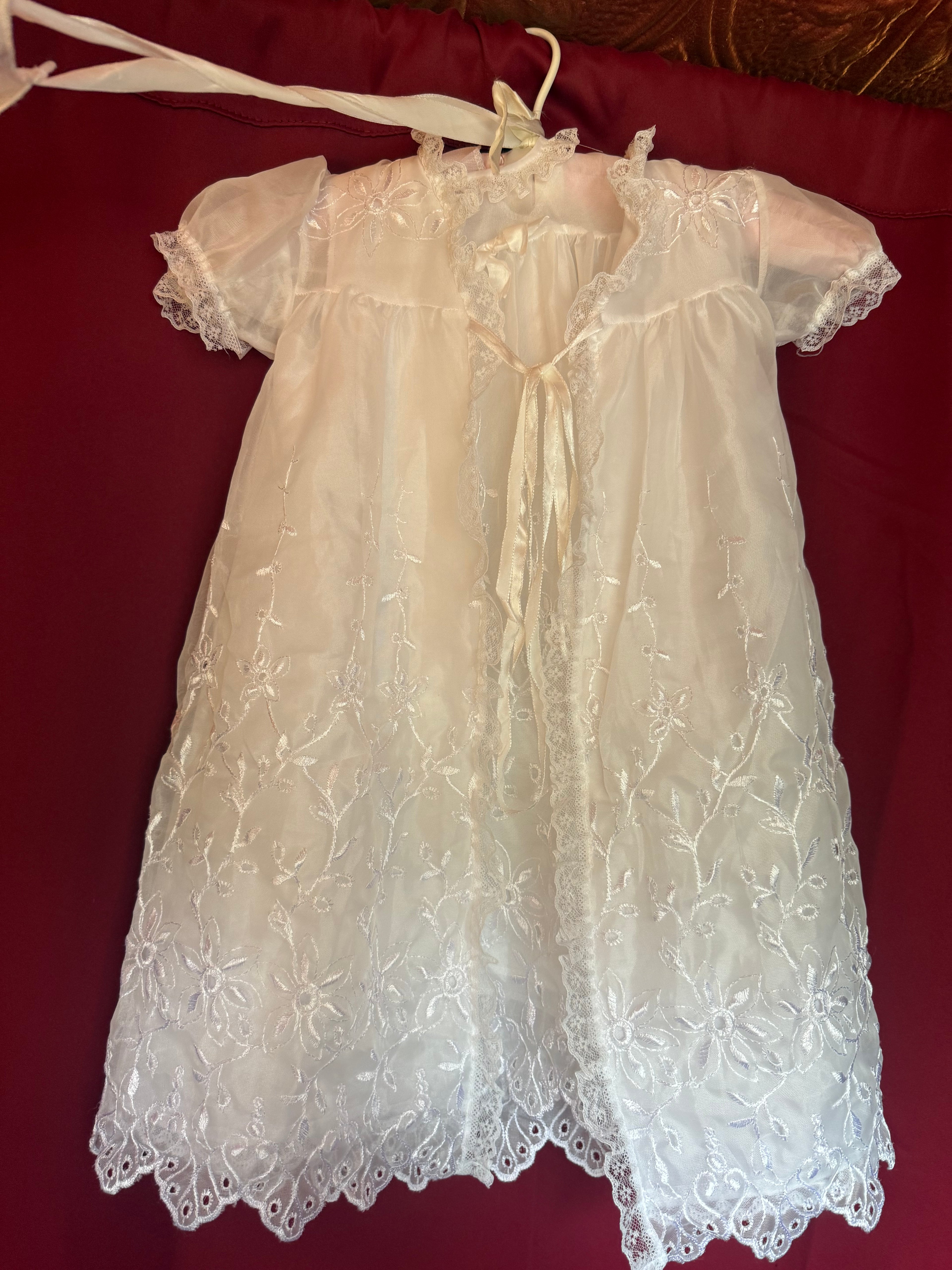 Vintage Four-Piece Baby Christening Gown Set