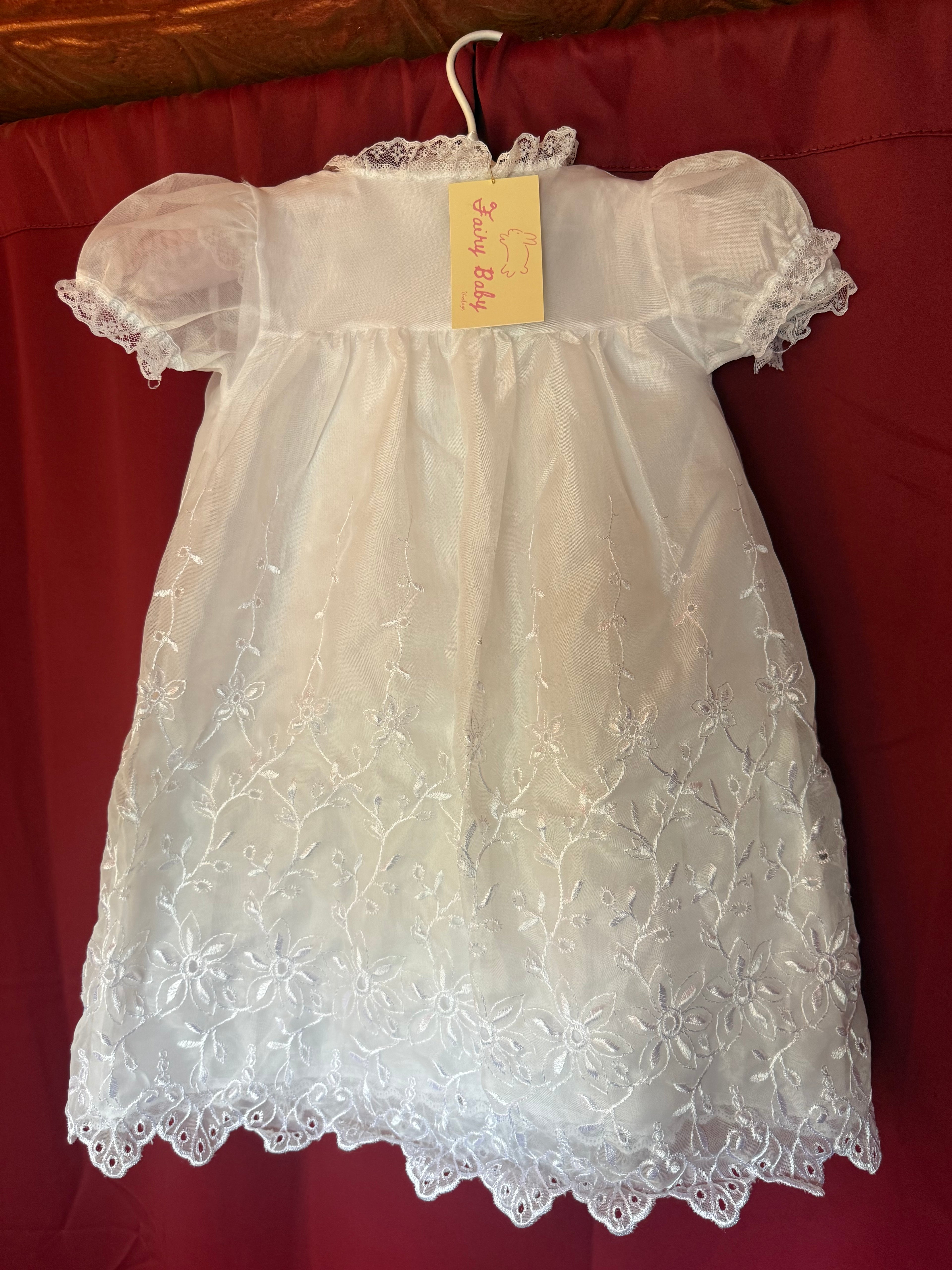 Vintage Four-Piece Baby Christening Gown Set