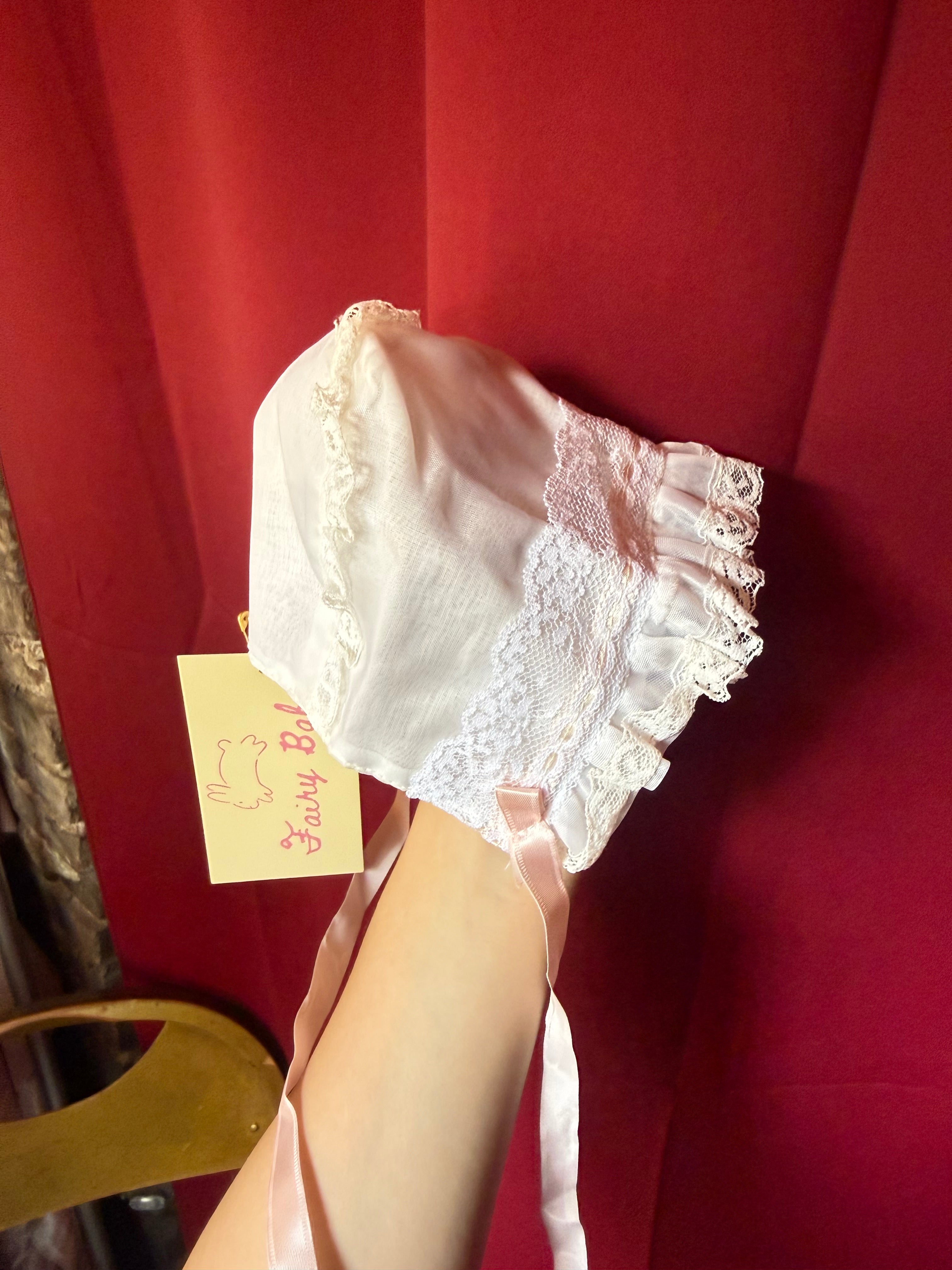 Victorian Lace Garden Baby Bonnet