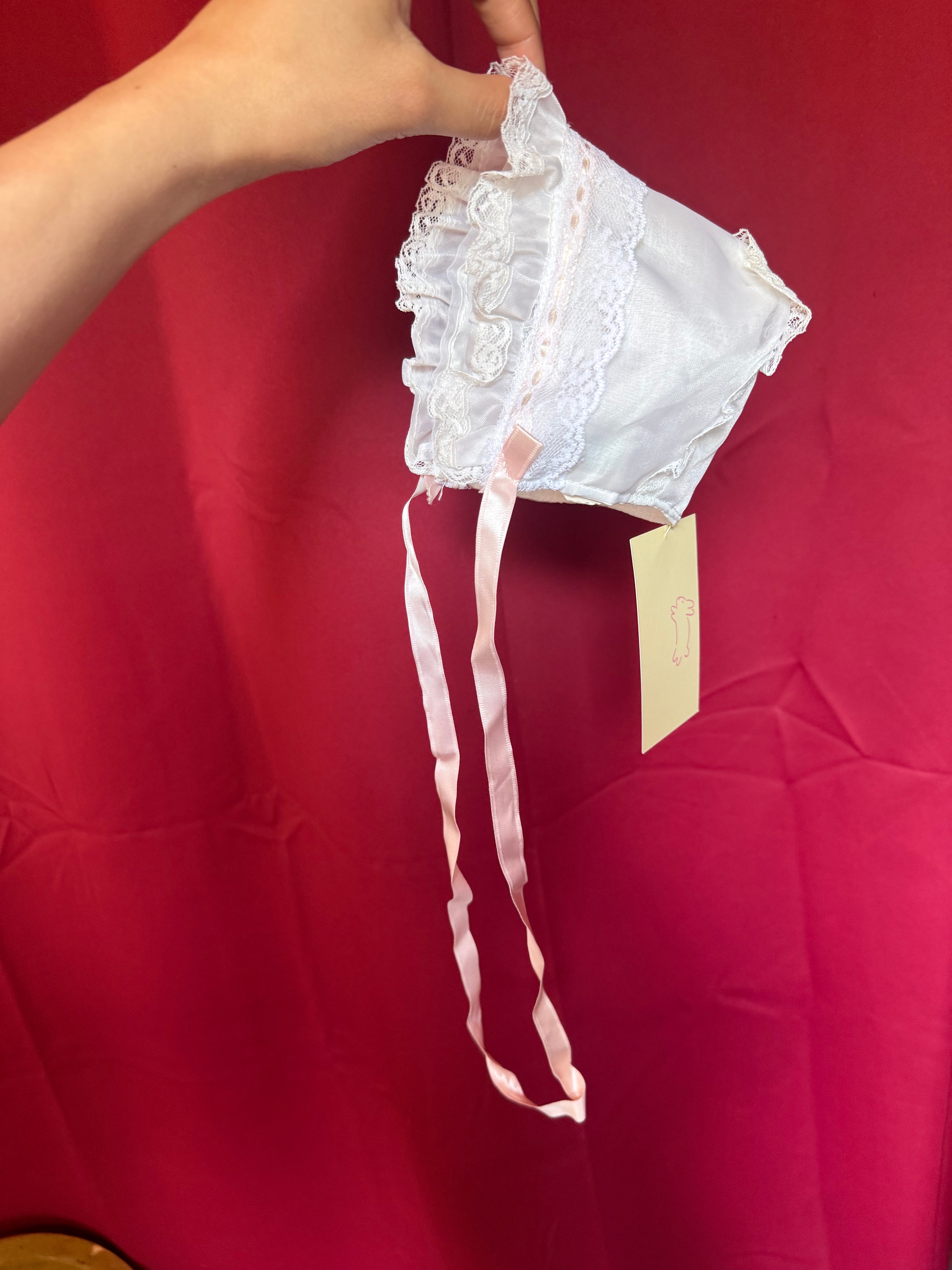 Victorian Lace Garden Baby Bonnet