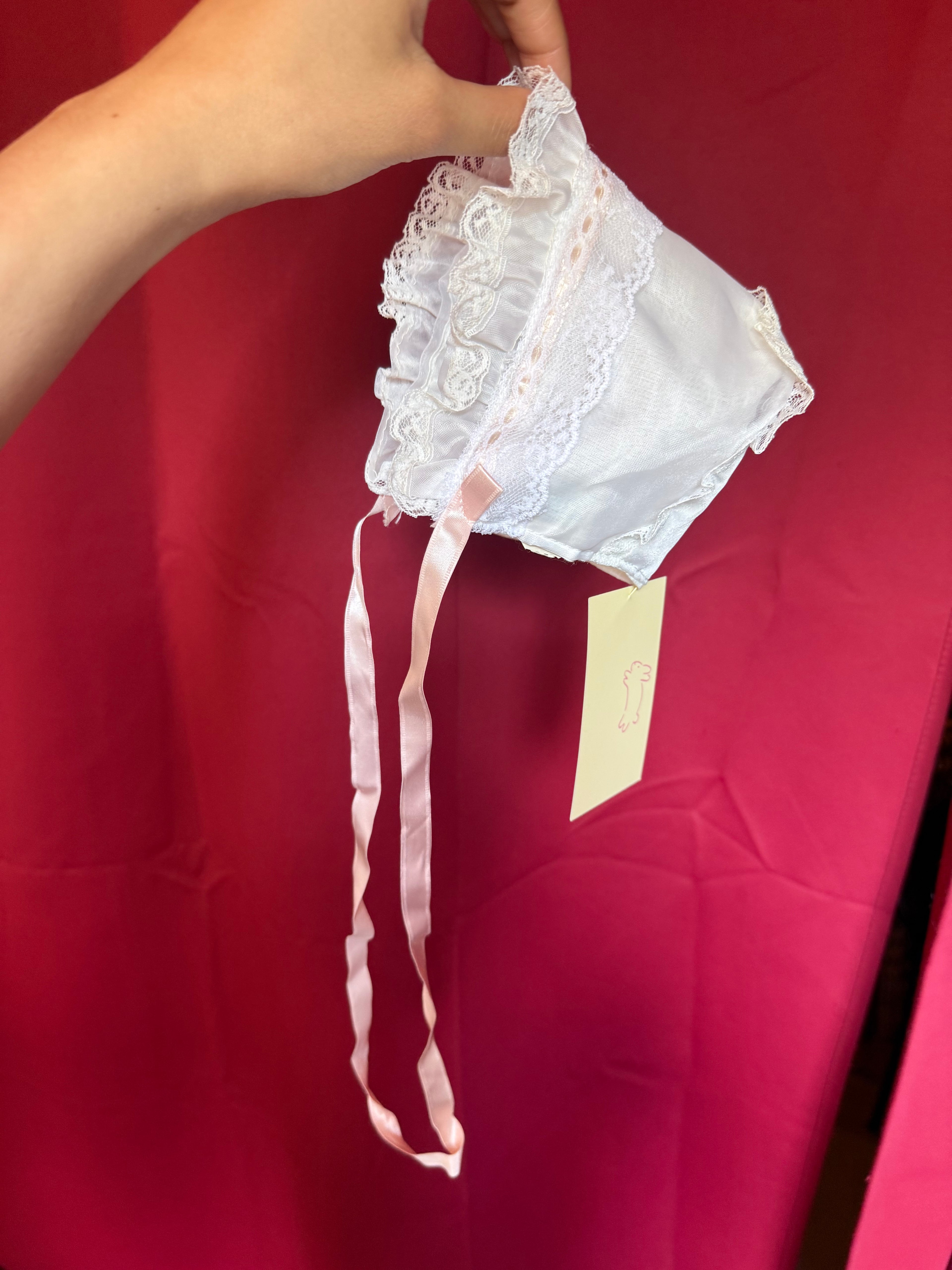 Victorian Lace Garden Baby Bonnet