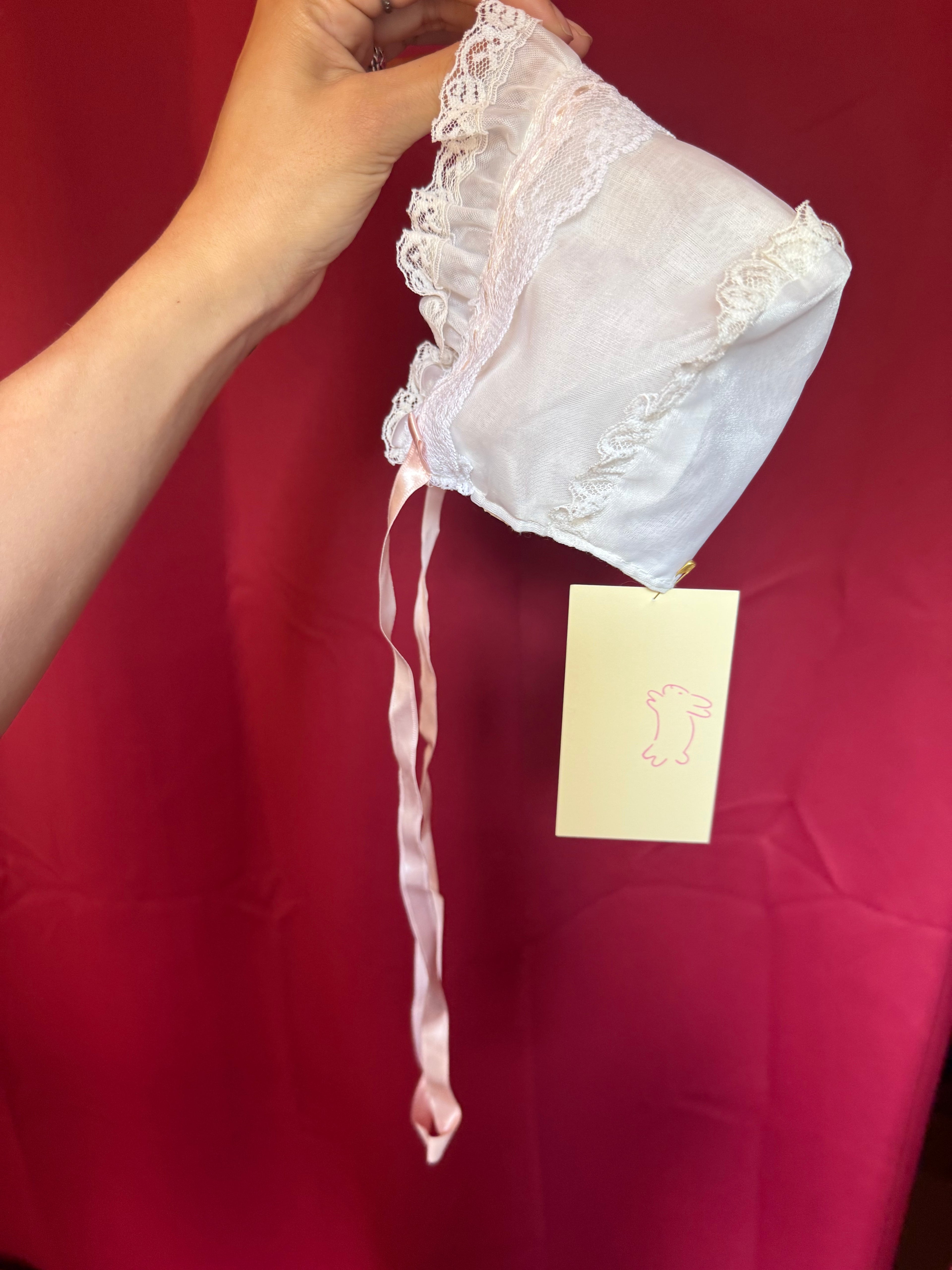 Victorian Lace Garden Baby Bonnet