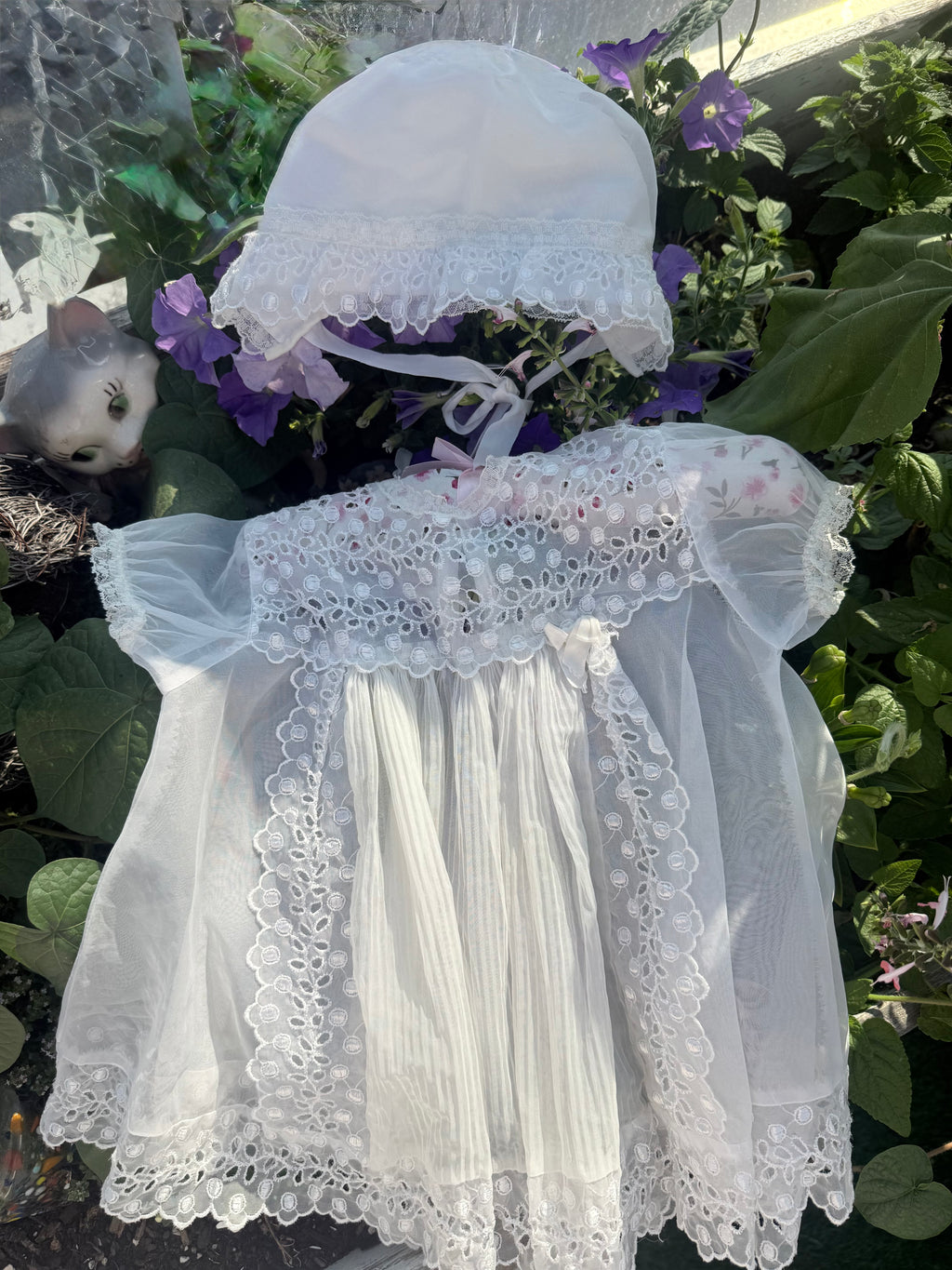 Victorian Baby Christening Set | Antique 3-Piece Gown & Bonnet