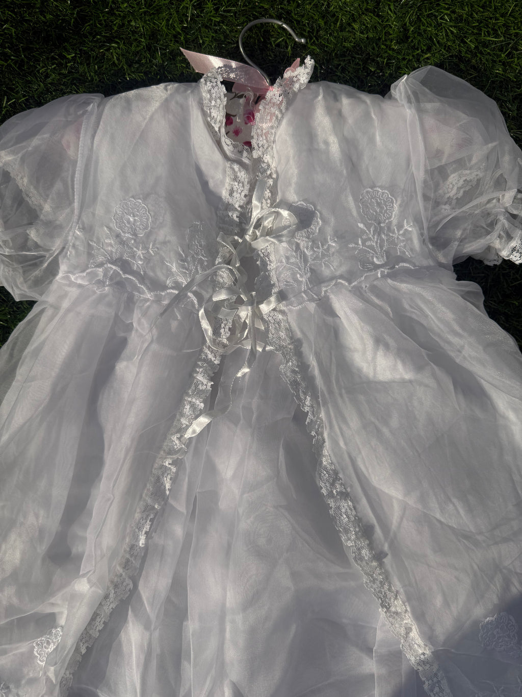 White Rose Vintage Baby Christening Ensemble