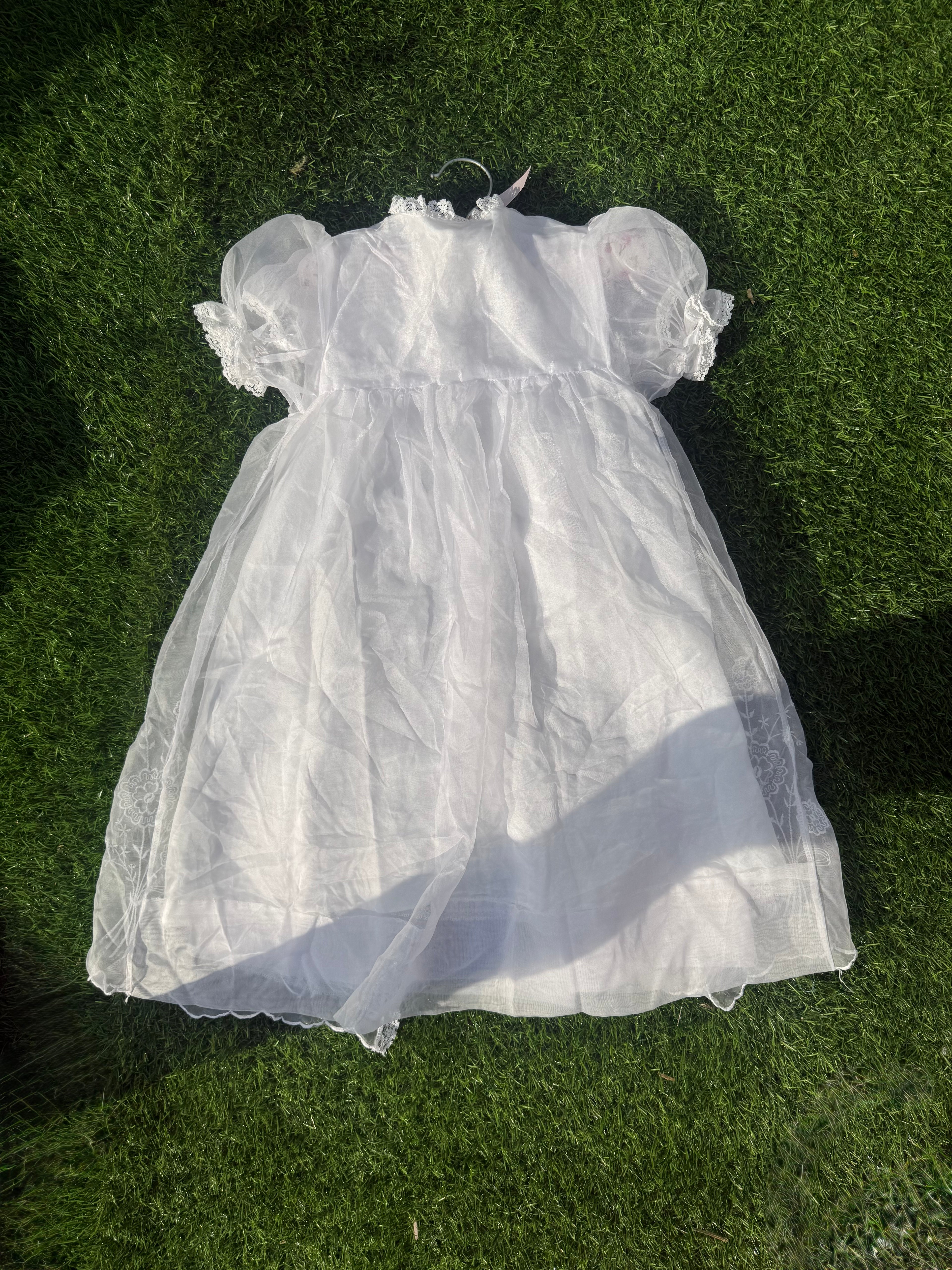 White Rose Vintage Baby Christening Ensemble
