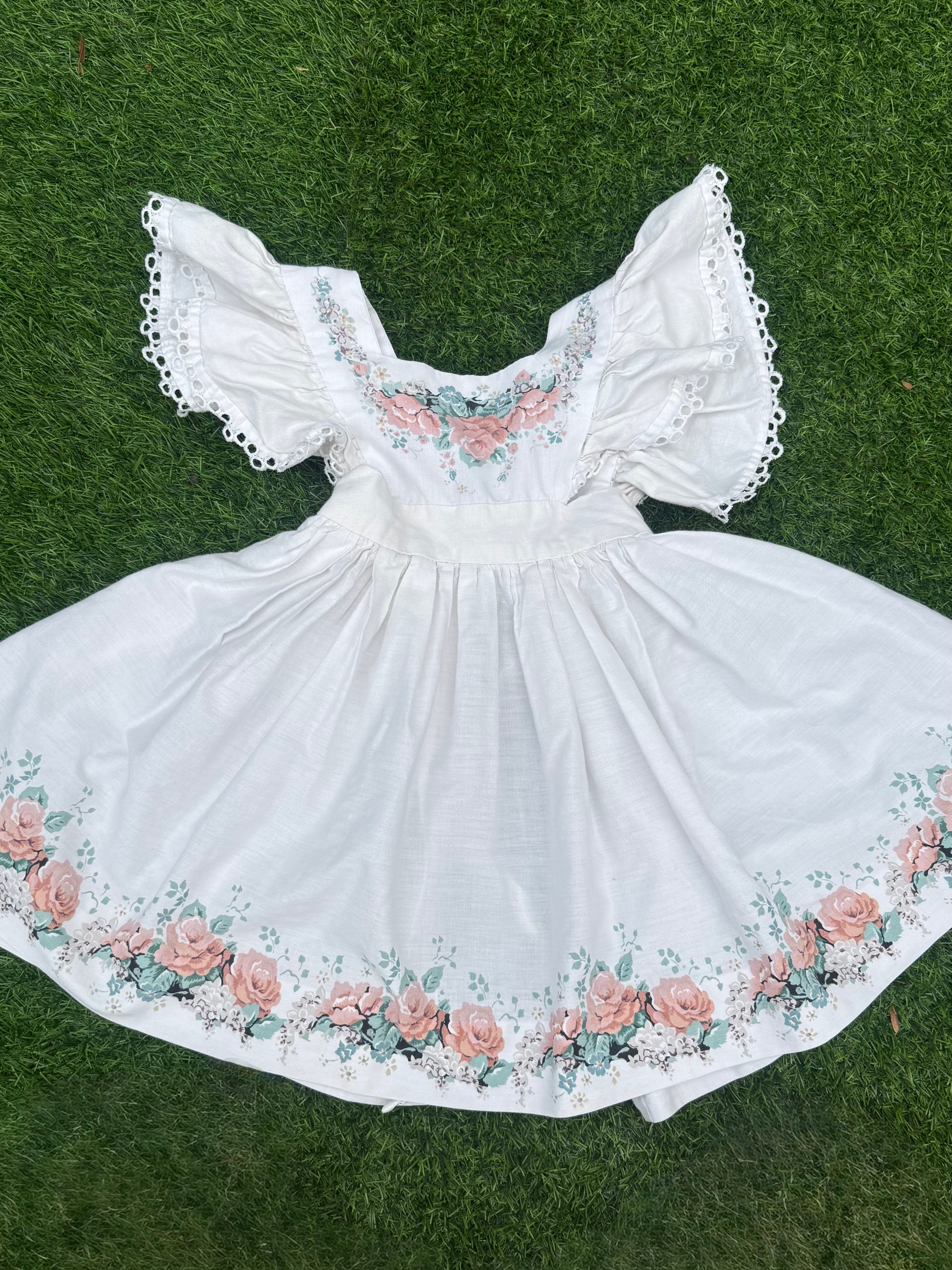 Cottage Rose Vintage Baby Apron