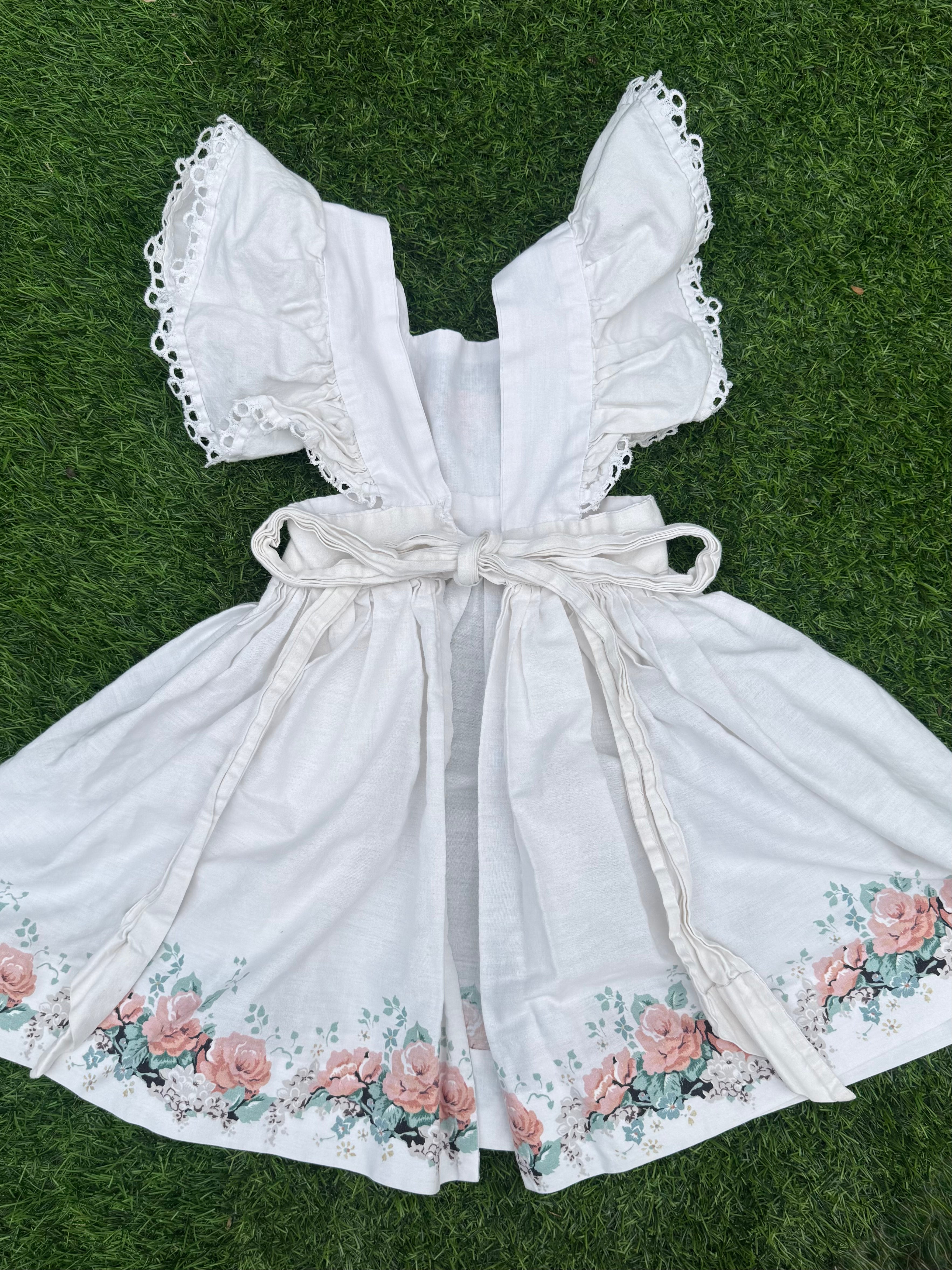 Cottage Rose Vintage Baby Apron