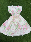 Italian Made Pink Wildflower Toddler Dress