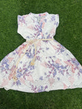 Italian Made Lavender Wildflower Toddler Dress