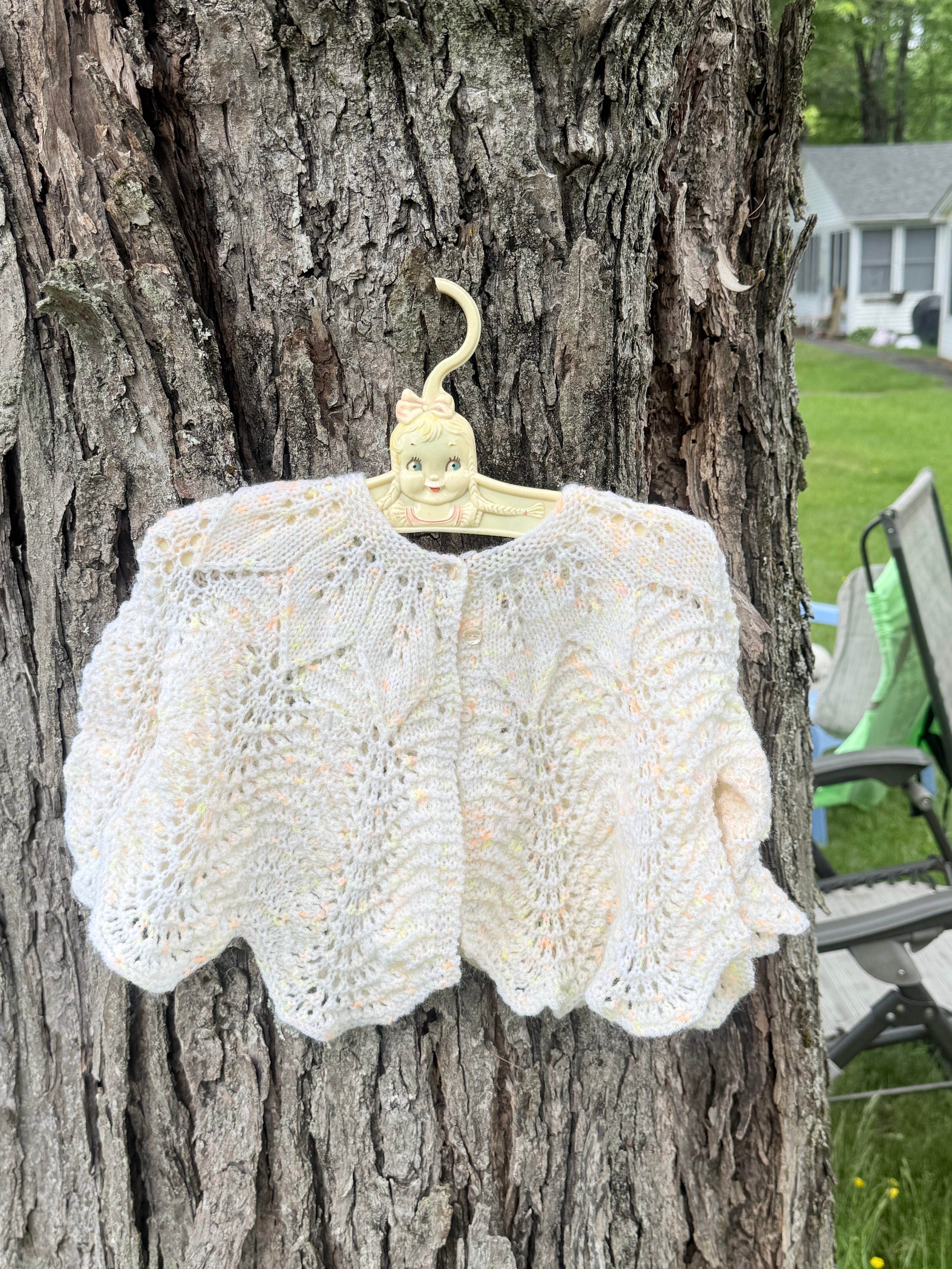 Peaches & Cream Hand Knit Baby Set